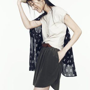 NWOT Madewell Sun-Garden Shirttail Skirt